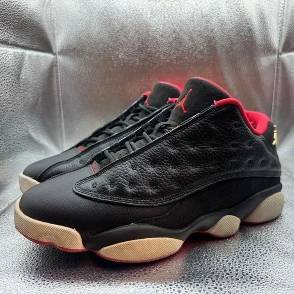 Size 8 Air Jordan 13 Retro Low‎ Black White Red Basketball Shoes 310810-027